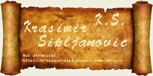 Krasimir Sipljanović vizit kartica